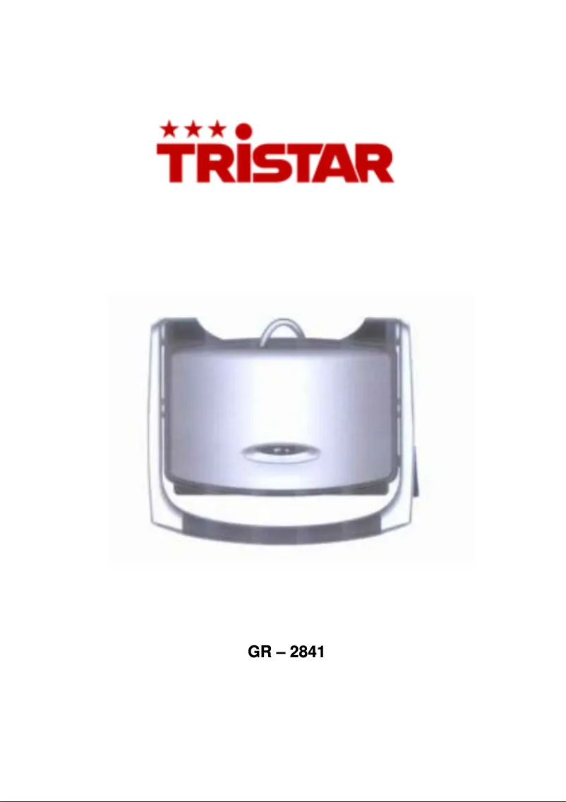 Página nº 1 - Manual de usuario TriStar GR-2841