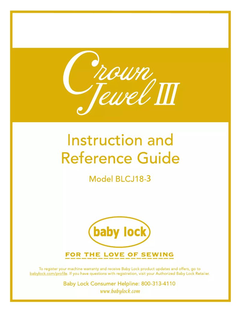 Página 1 del manual Manual de usuario Baby Lock Crown Jewel III