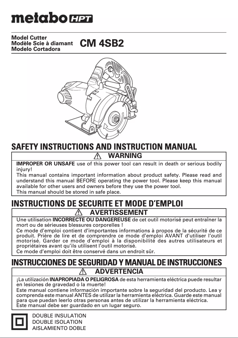 Imagen de la primera página del manual del dispositivo CM4SB2
