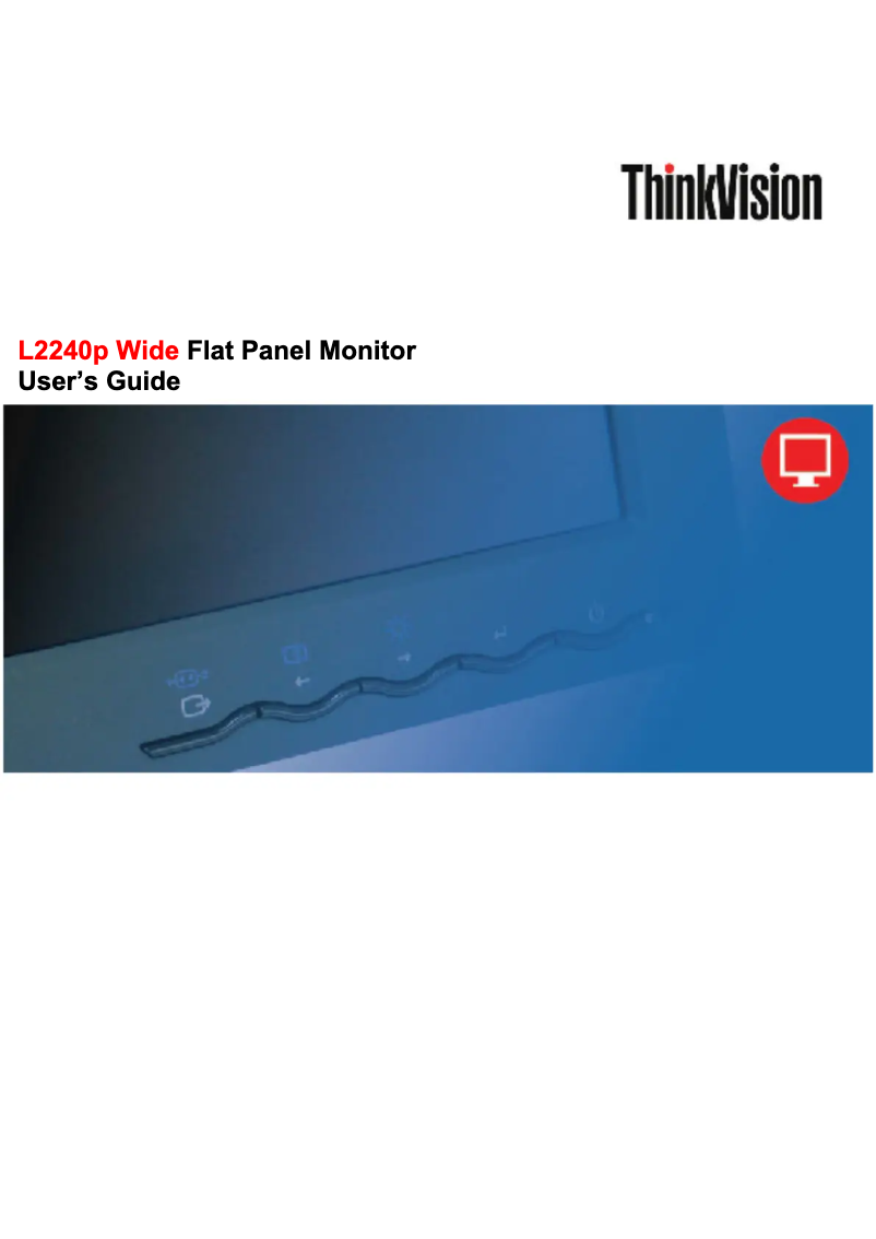 Imagen de la primera página del manual del dispositivo ThinkVision L2240p