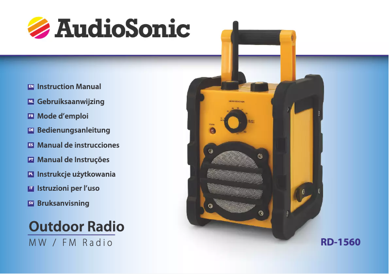 Imagen de la primera página del manual del dispositivo RD-1560