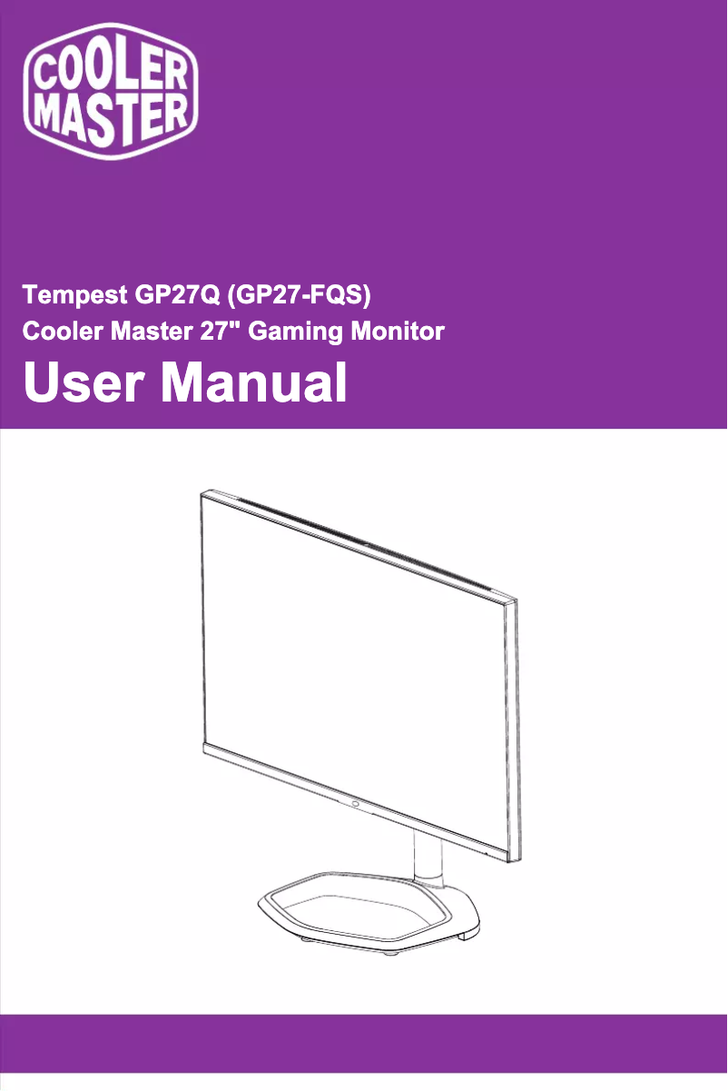 Página 1 del manual Manual de usuario Cooler Master GP27-FQS