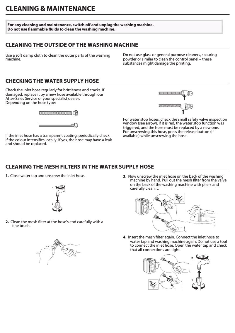 Página 1 del manual Manual de uso y mantenimiento Hotpoint NSWR 945C WK UK N