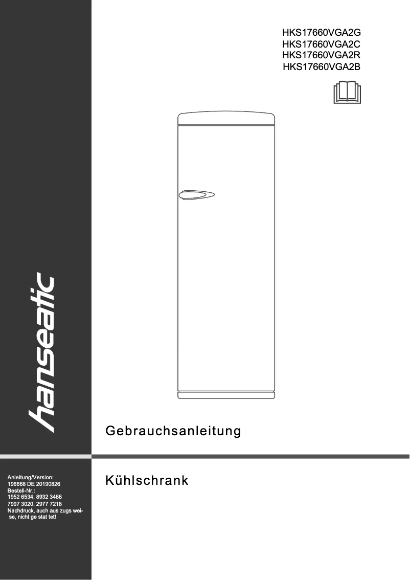 Página nº 1 - Manual de usuario Hanseatic HKS17660VGA2C