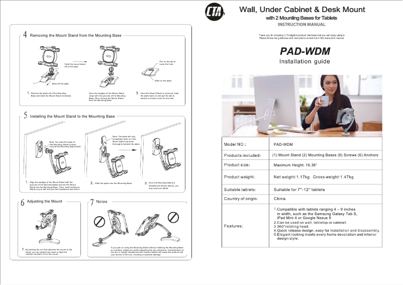 Página 1 del manual Manual de usuario CTA Digital PAD-WDM