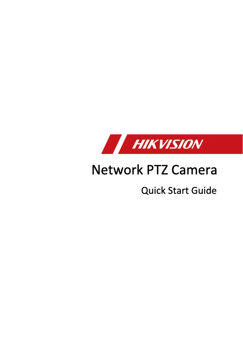 Página 1 del manual Guía de inicio rápido Hikvision DS-2DE4A204IW-DE