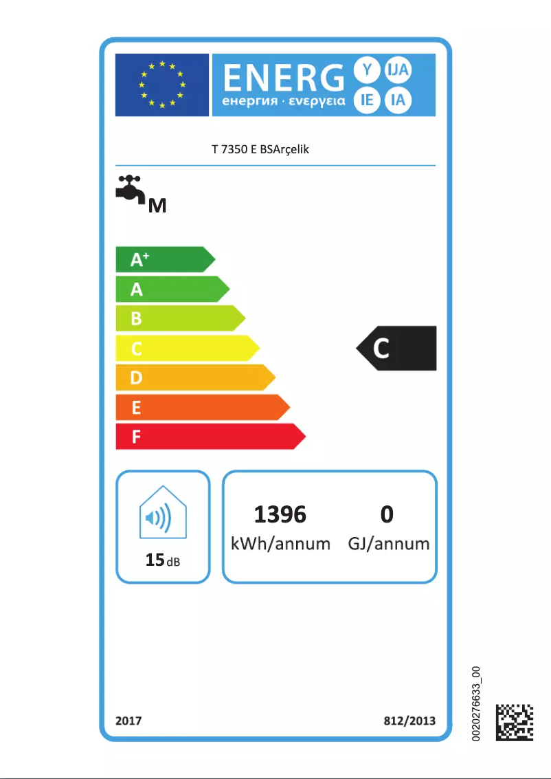 Página 1 del manual Manual de usuario Arçelik T 7350 E BS