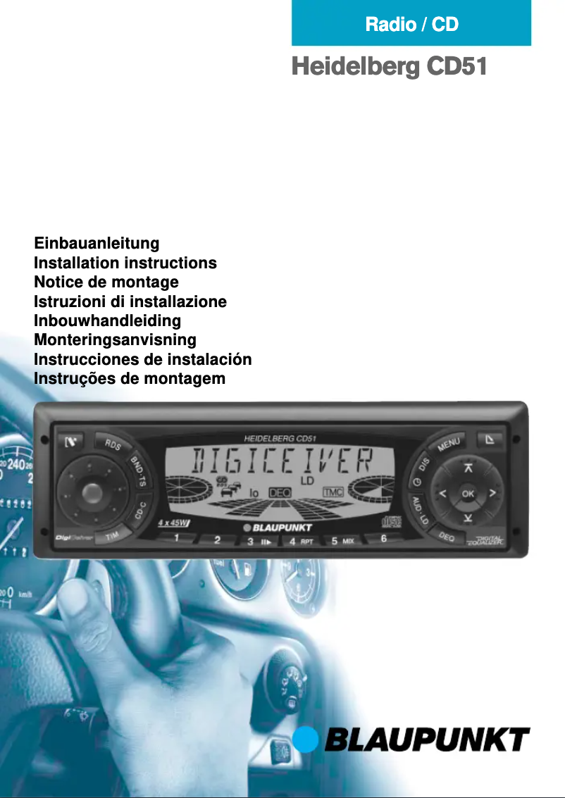 Página 1 del manual Manual de usuario Blaupunkt Heidelberg CD51