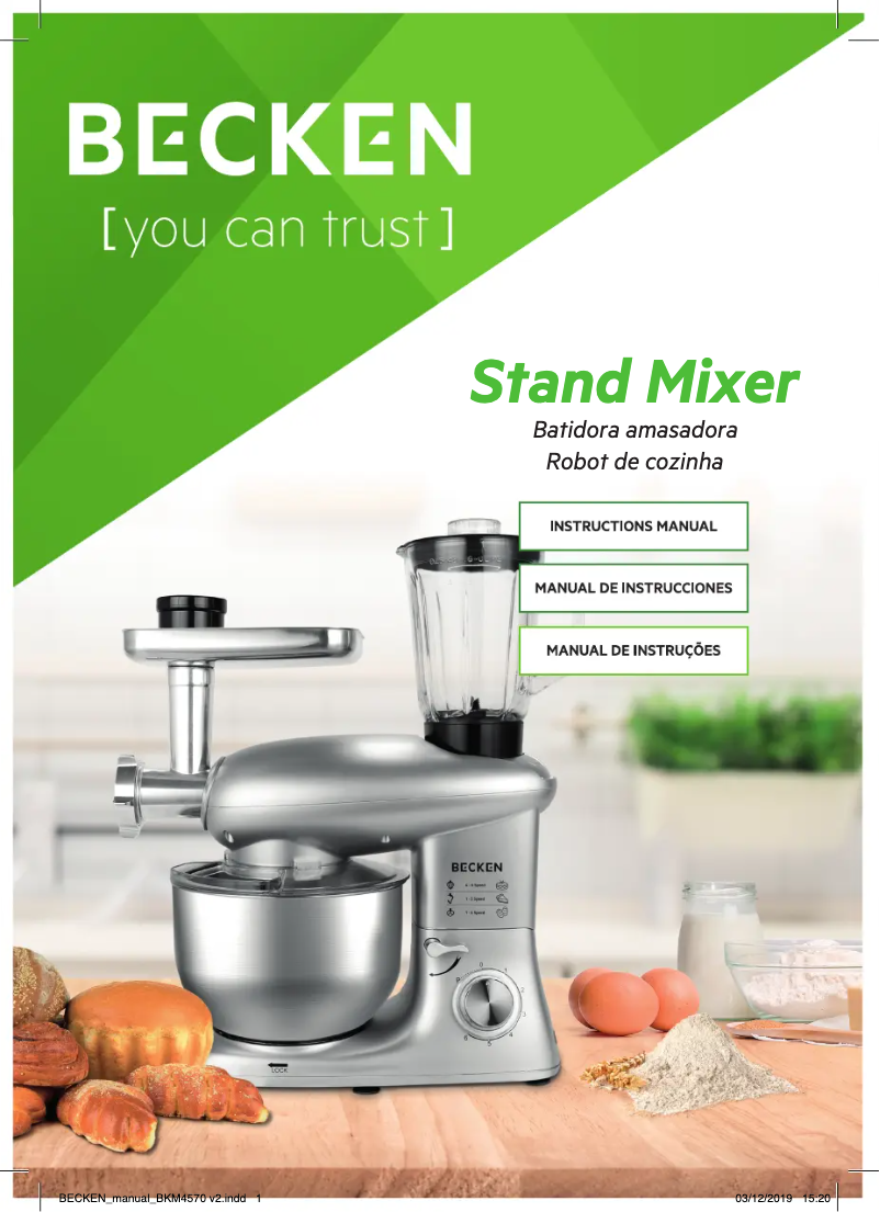 Imagen de la primera página del manual del dispositivo BKM4570