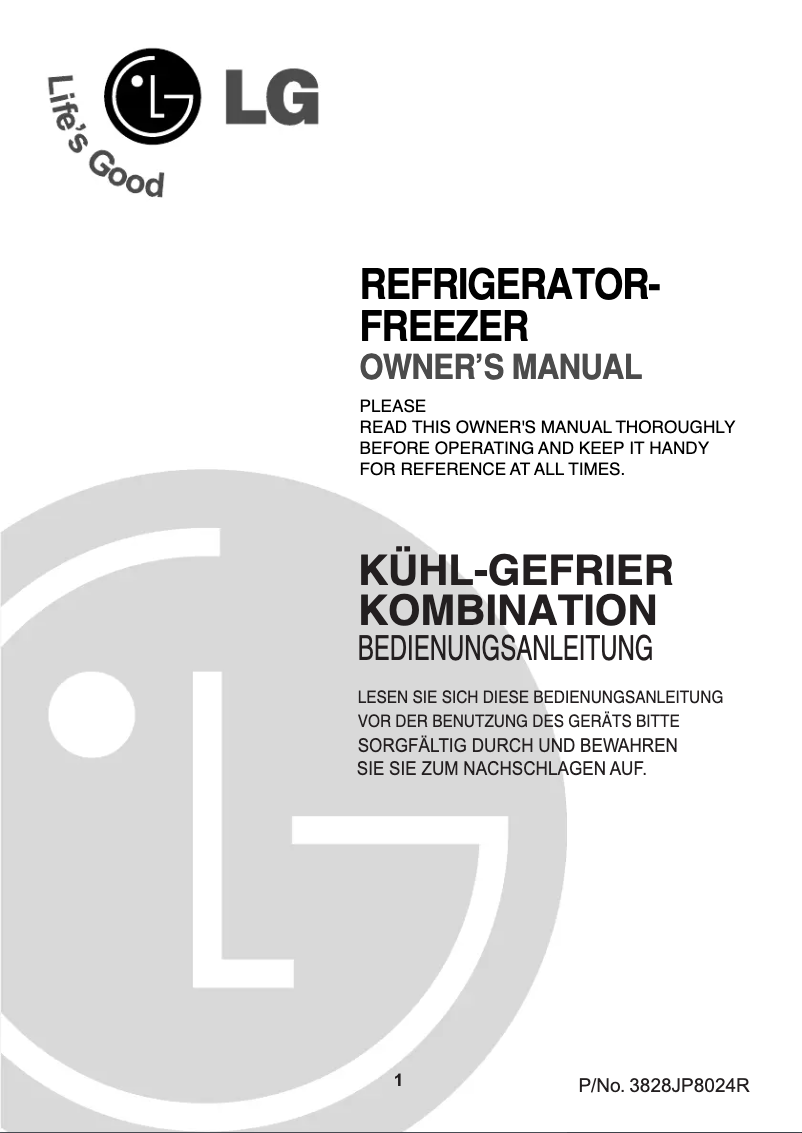 Imagen de la primera página del manual del dispositivo GR-U192S