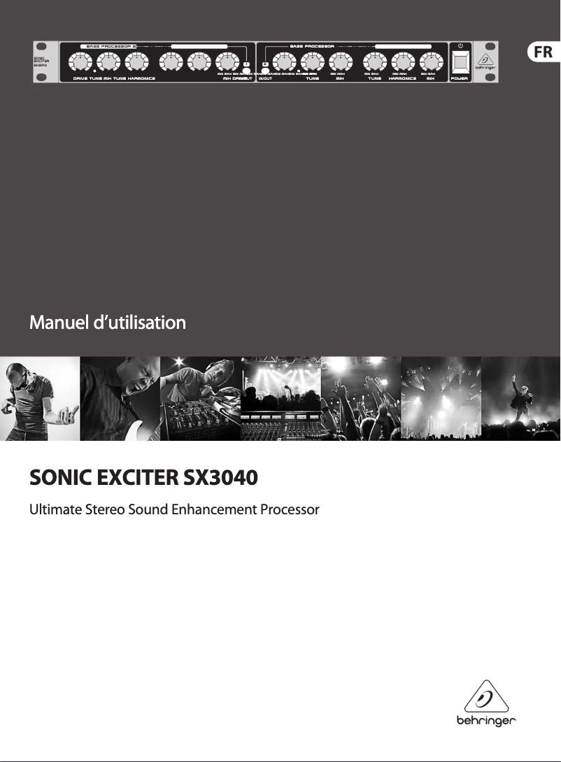 Imagen de la primera página del manual del dispositivo Sonic Exciter SX3040