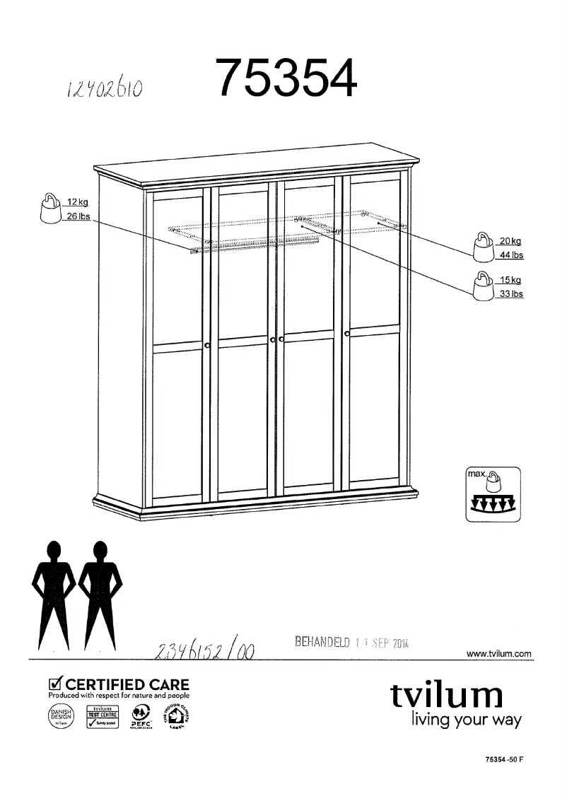 Imagen de la primera página del manual del dispositivo 75354