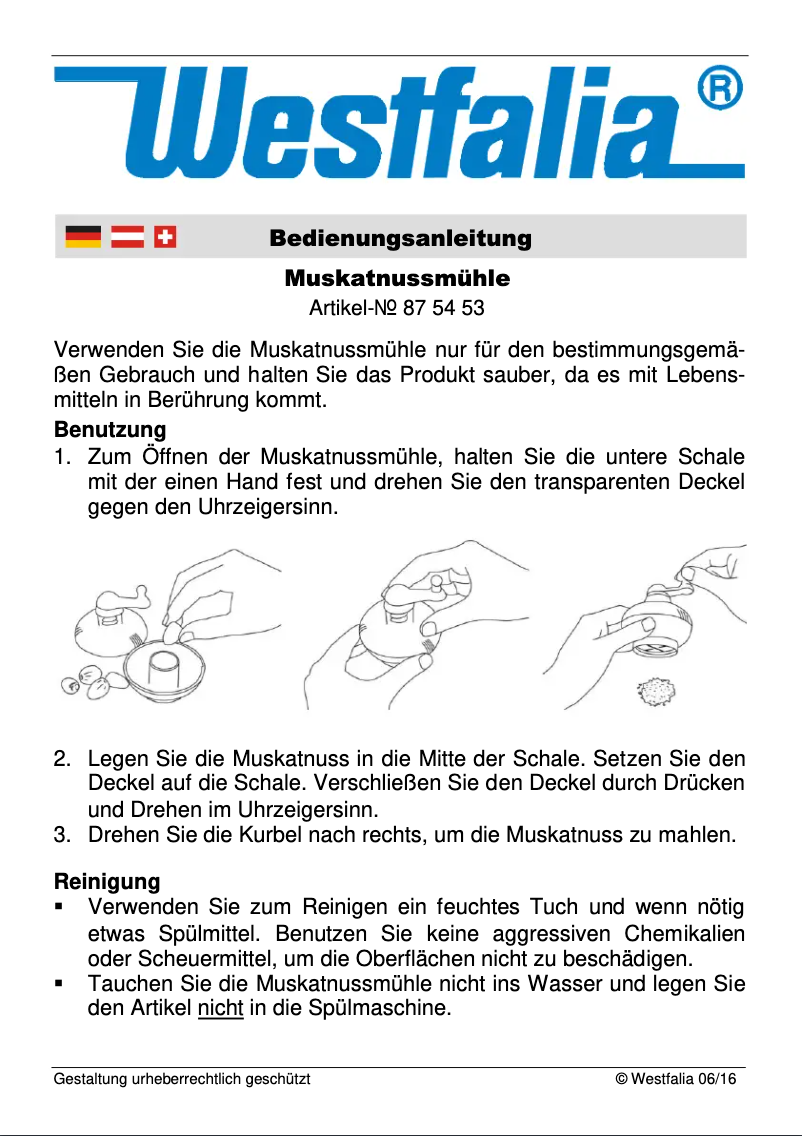 Página 1 del manual Manual de usuario Westfalia 875453
