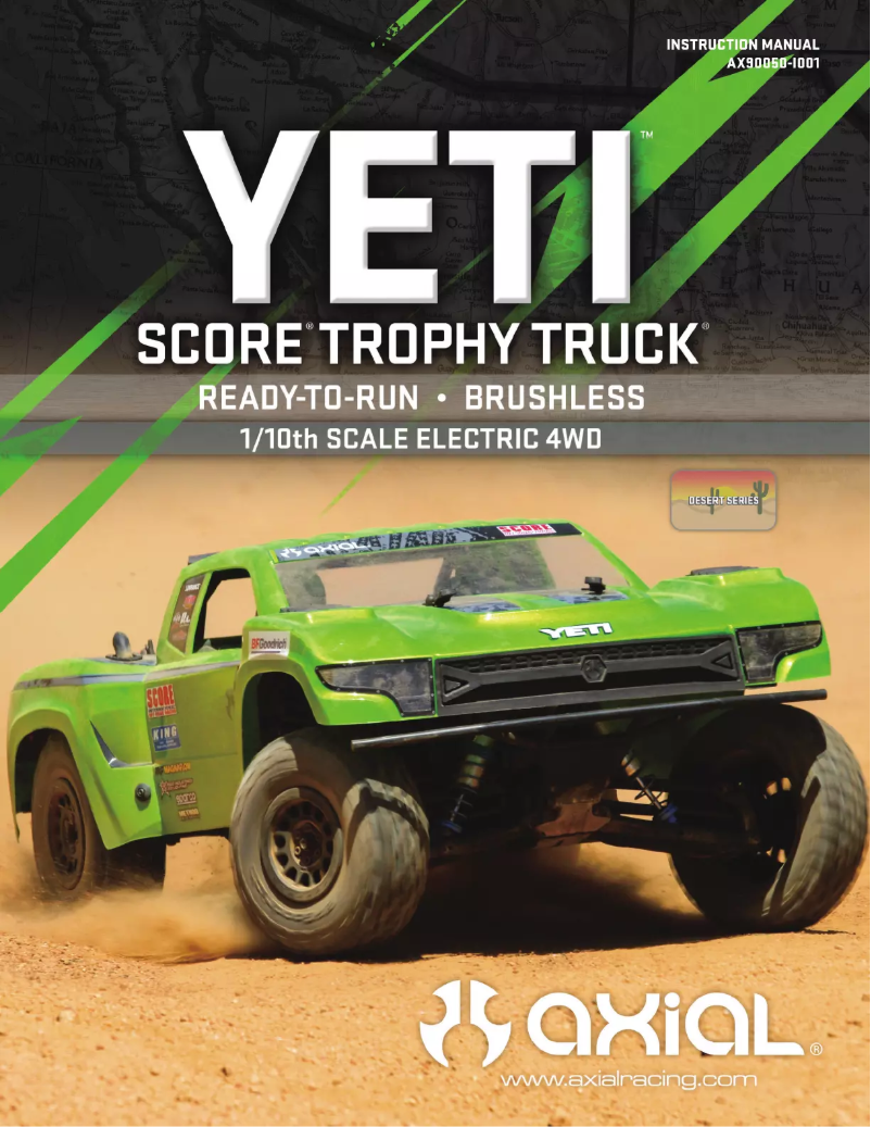 Página 1 del manual Manual de usuario Axial Yeti SCORE Trophy Truck