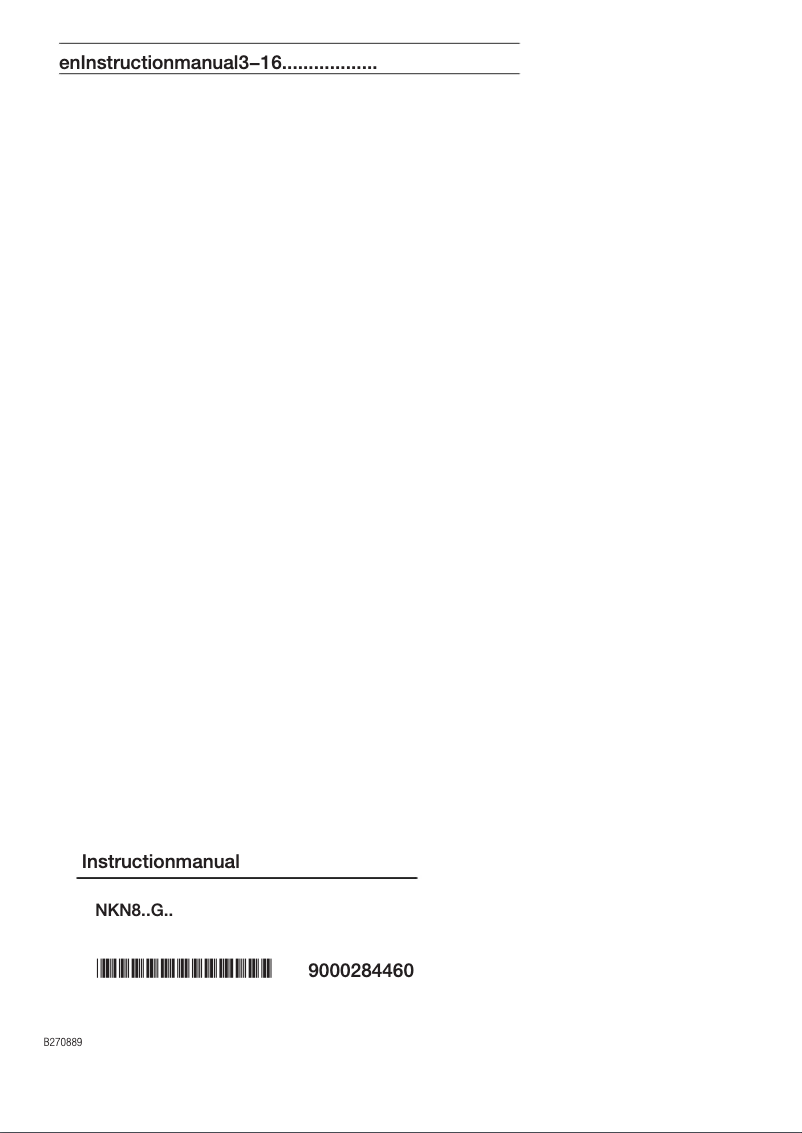 Página nº 1 - Manual de usuario Bosch NKN845G14