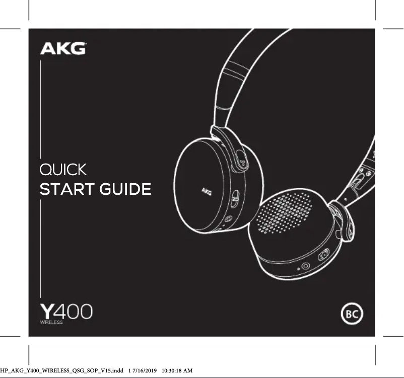 Página 1 del manual Guía de inicio rápido AKG Y400
