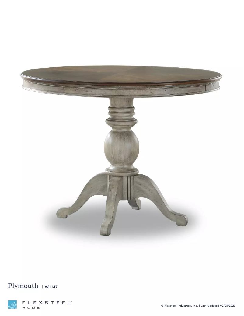 Página 1 del manual Ficha técnica Flexsteel Plymouth W1147-836