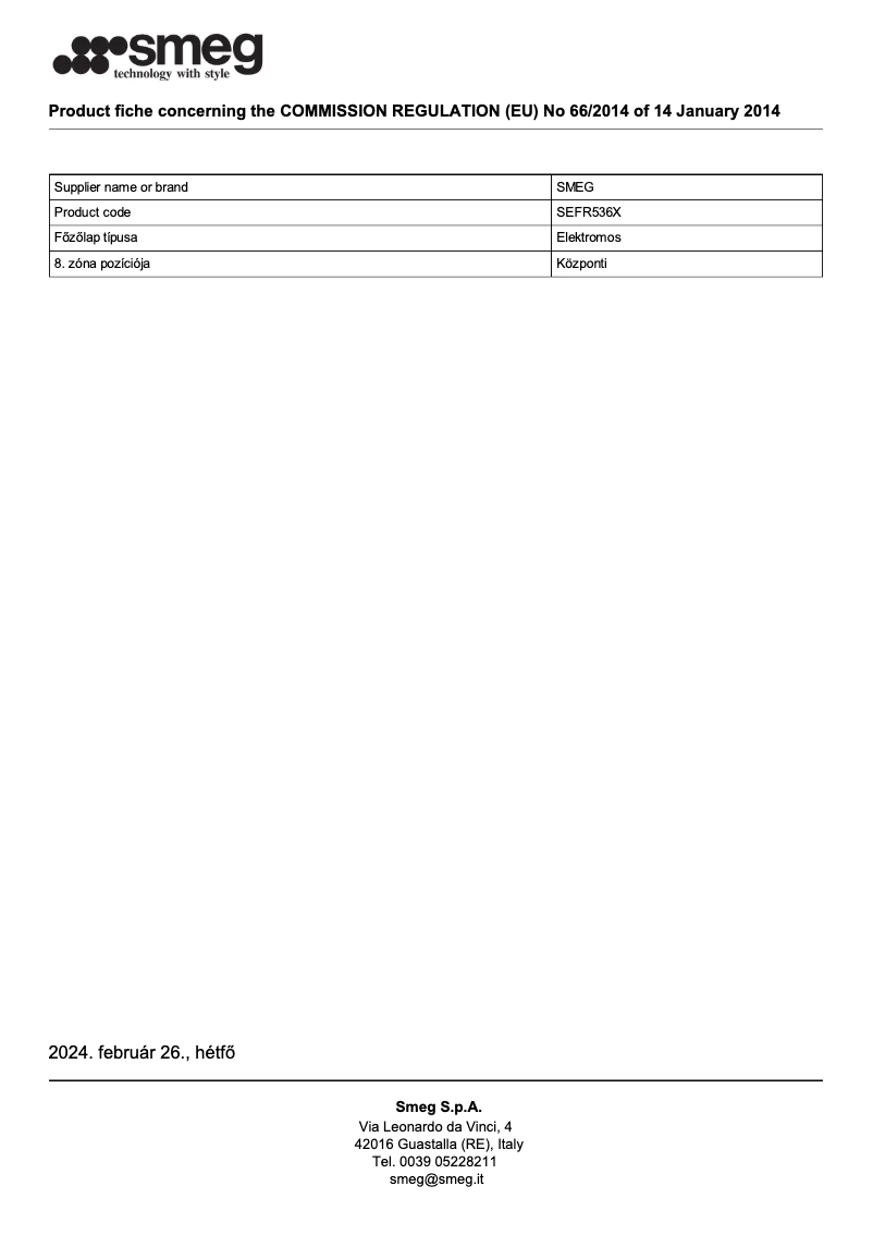 Imagen de la primera página del manual del dispositivo SEFR536X