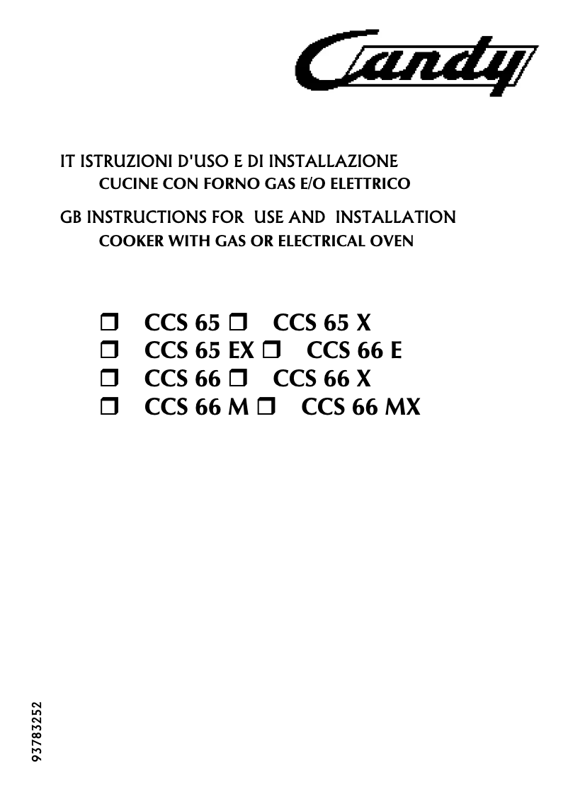 Imagen de la primera página del manual del dispositivo CF CCS 66