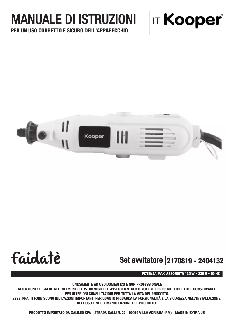 Imagen de la primera página del manual del dispositivo 2170819