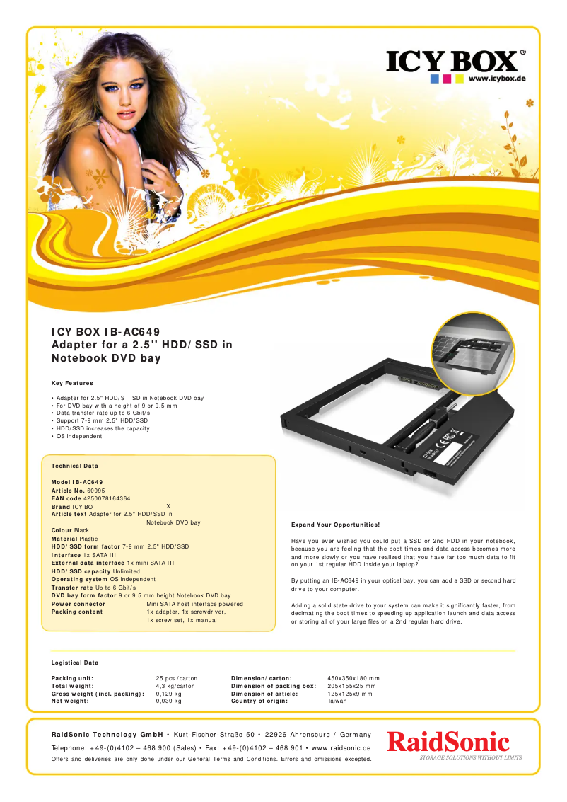 Página nº 1 - Ficha técnica Icy Box IB-AC649