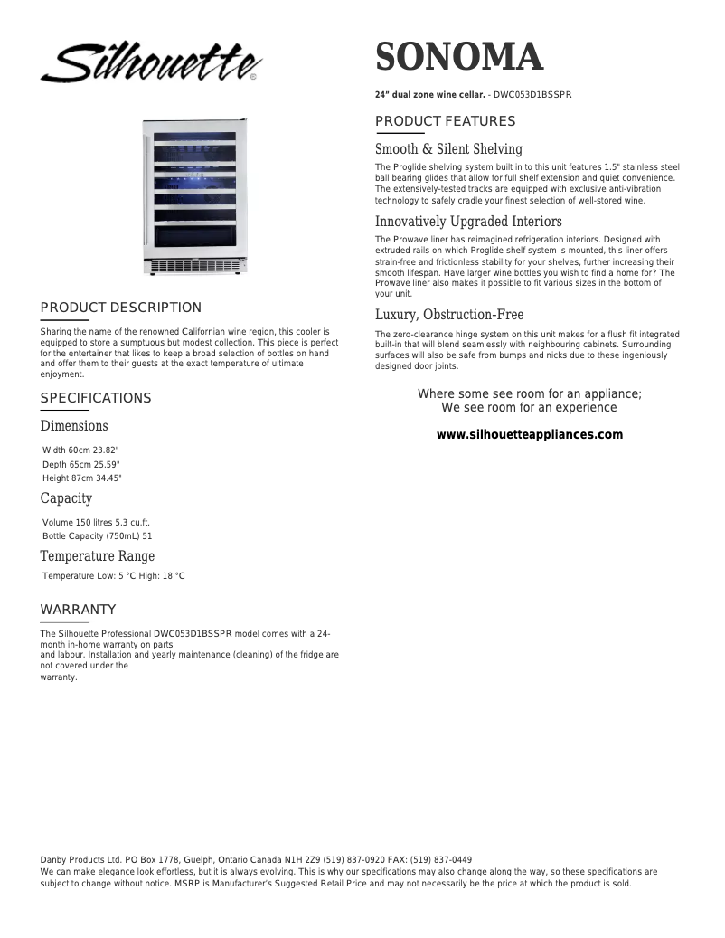 Imagen de la primera página del manual del dispositivo DWC053D1BSSPR