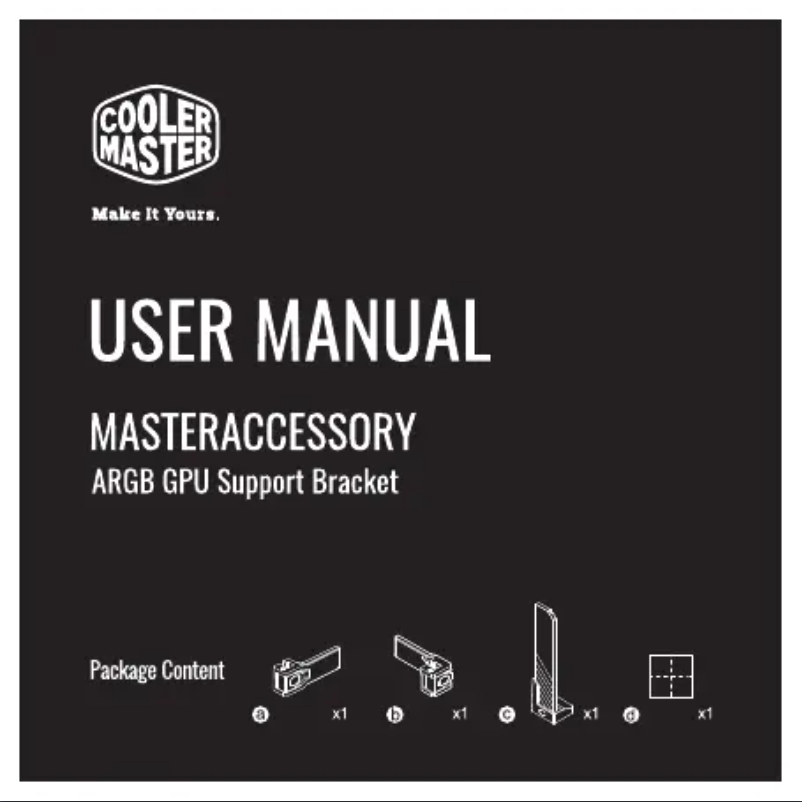 Página 1 del manual Manual de usuario Cooler Master ARGB GPU Support Bracket