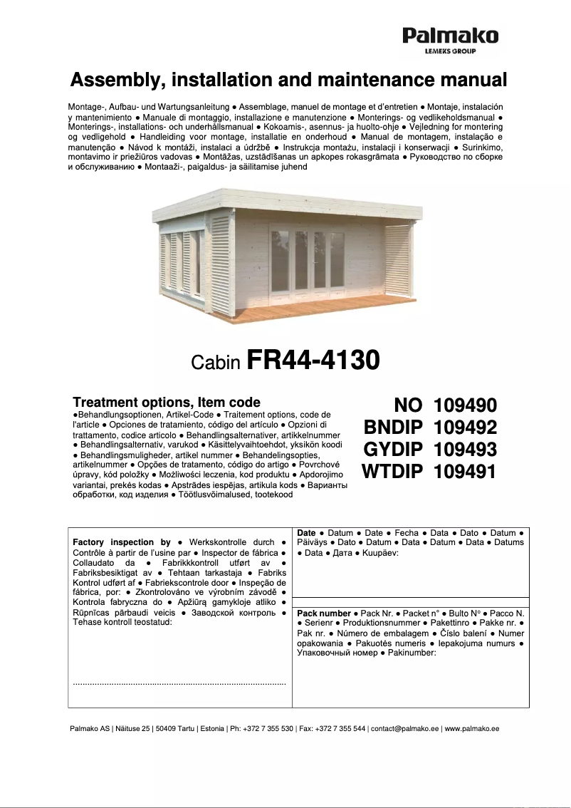 Página 1 del manual Manual de usuario Palmako Caroline