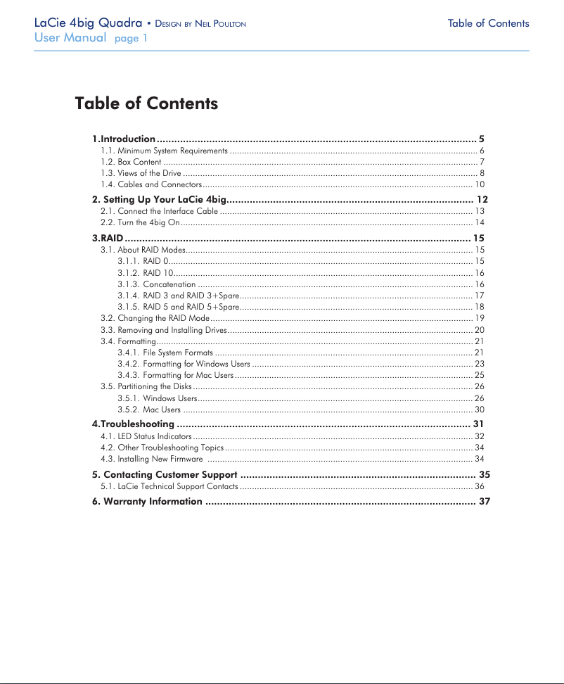 Página nº 1 - Manual de usuario LaCie 9000247