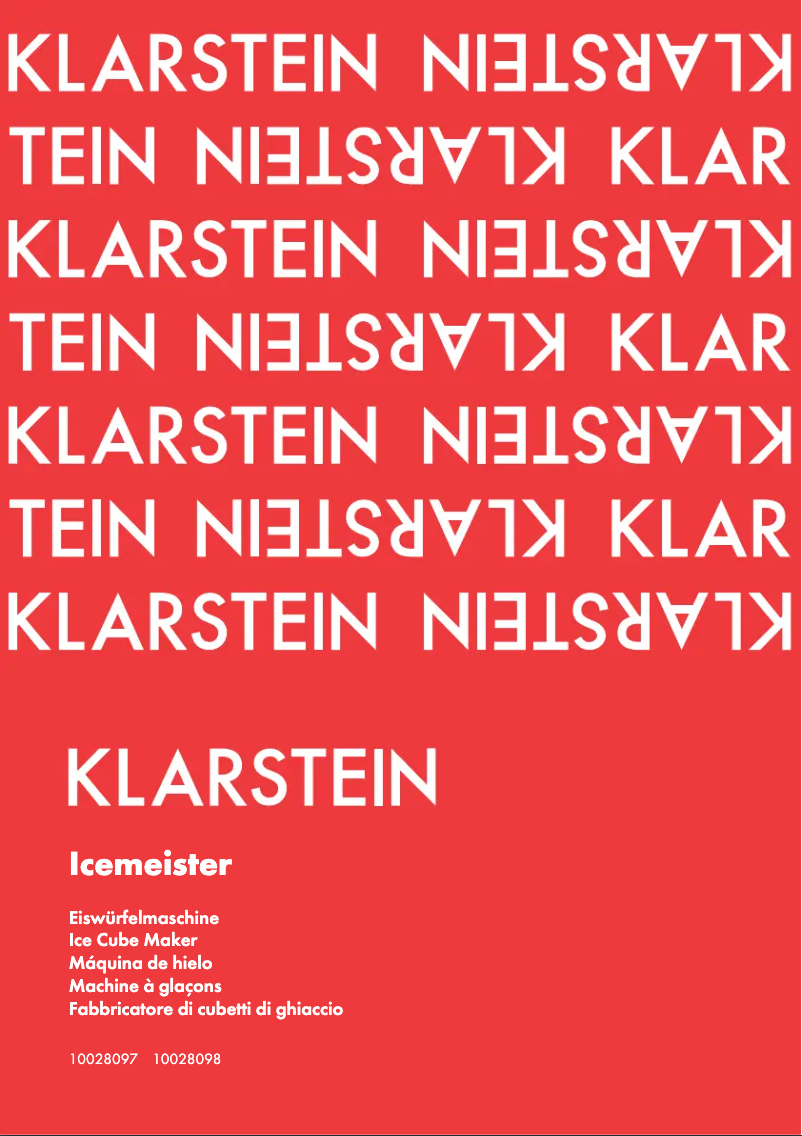 Imagen de la primera página del manual del dispositivo Icemeister 10028098