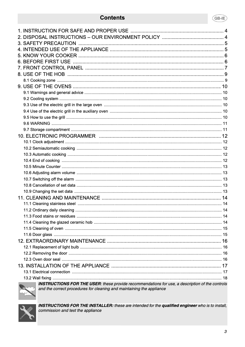 Página nº 1 - Manual de usuario Smeg SUK92CMX5