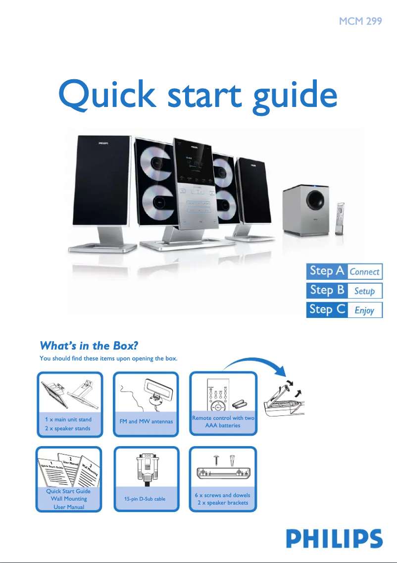 Imagen de la primera página del manual del dispositivo MCM299