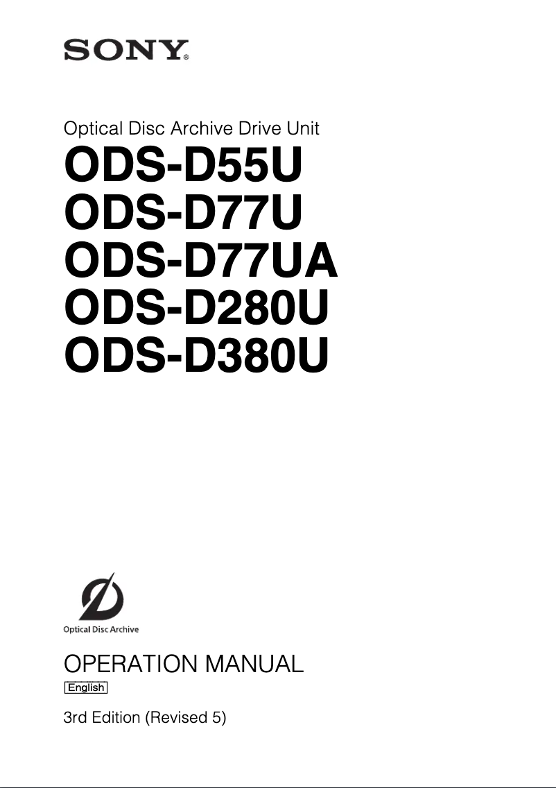 Imagen de la primera página del manual del dispositivo ODS-D380U