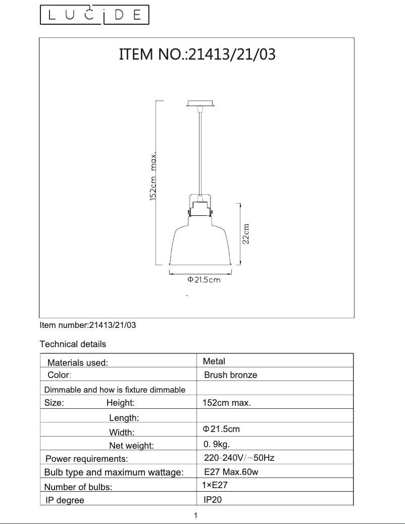 Imagen de la primera página del manual del dispositivo Naut 21413/21/03