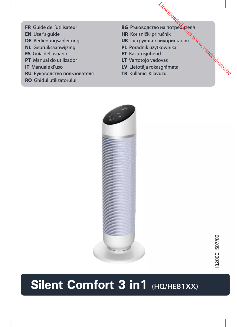Página nº 1 - Manual de usuario Rowenta Silence Comfort 3 in 1 HQ8110