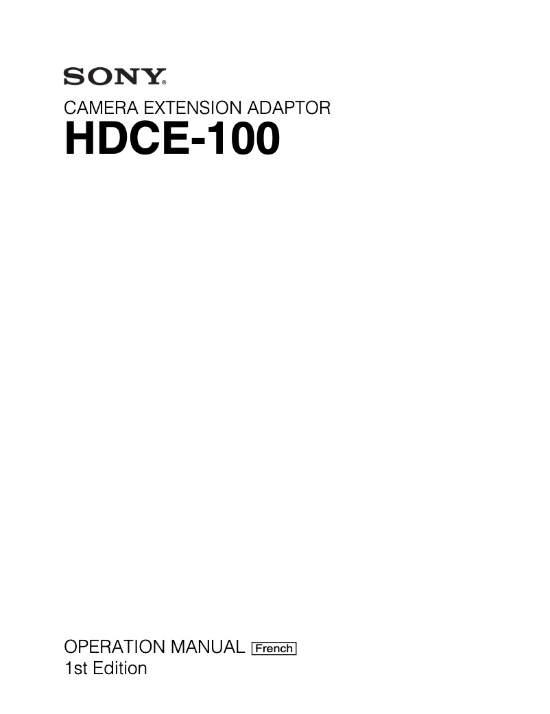 Imagen de la primera página del manual del dispositivo HDCE-100