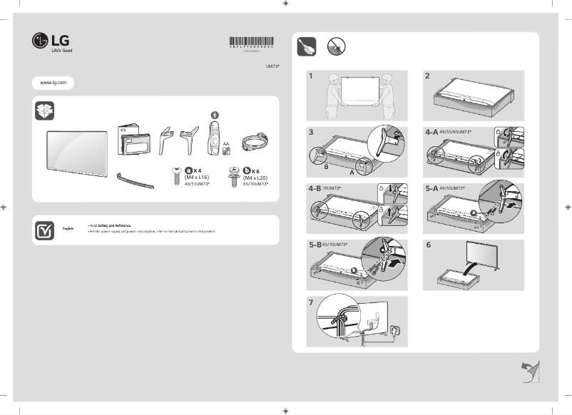 Imagen de la primera página del manual del dispositivo 49UM7300PPA