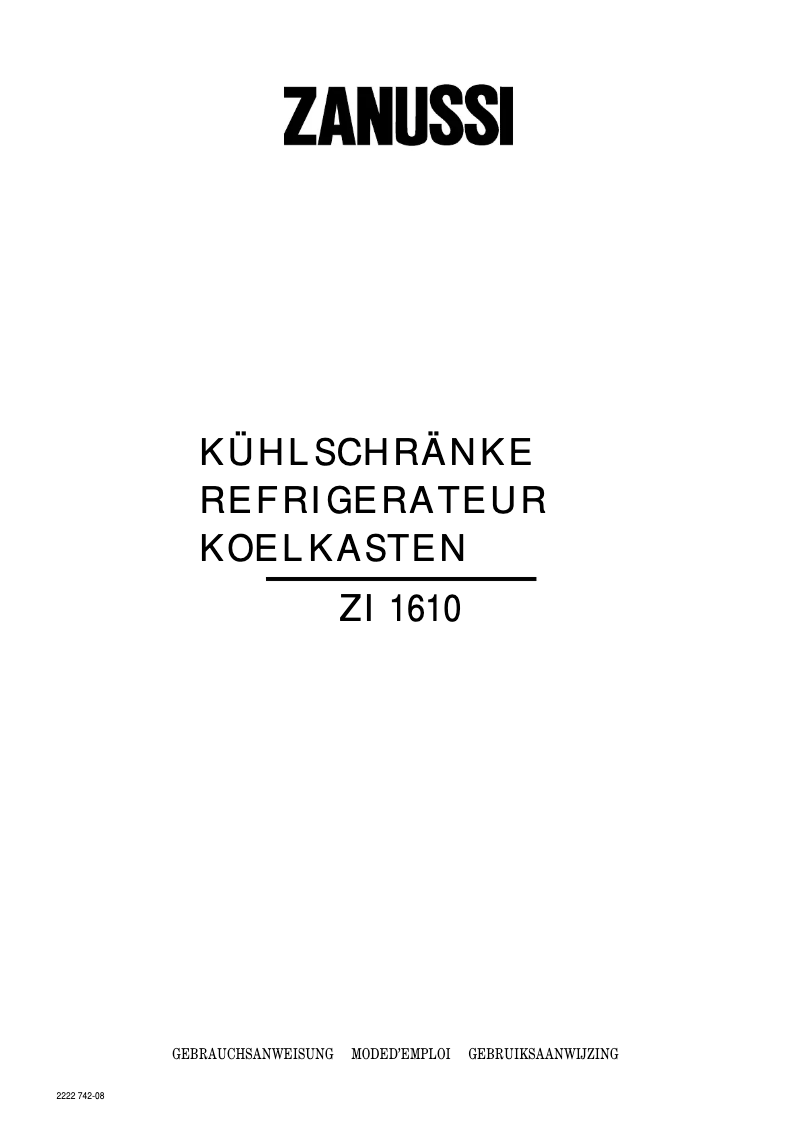 Imagen de la primera página del manual del dispositivo ZI 1610