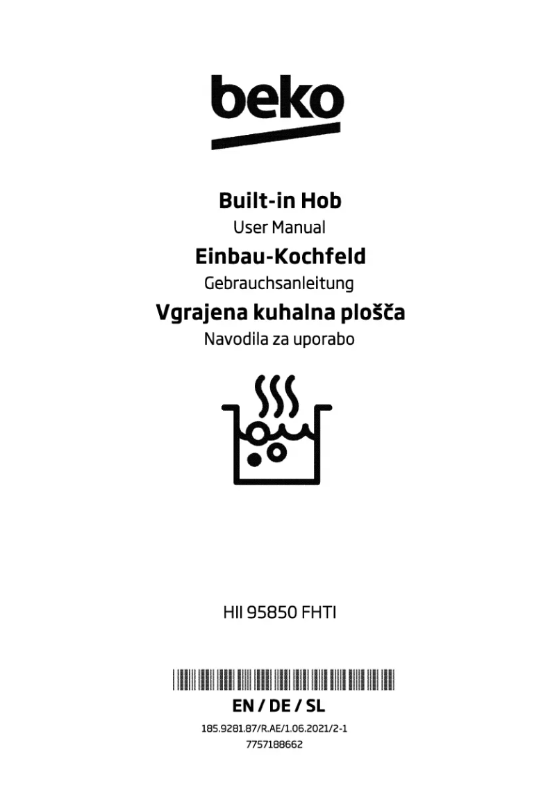 Página 1 del manual Manual de usuario Beko HII 95850 FHTI