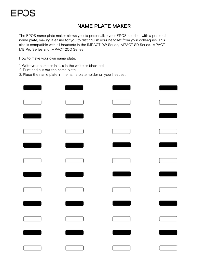 Imagen de la primera página del manual del dispositivo EPOS Impact DW Office ML