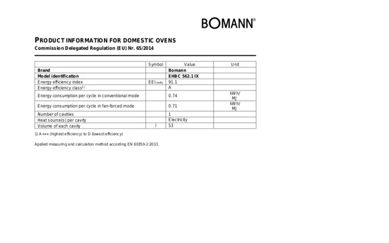 Imagen de la primera página del manual del dispositivo EHBC 562.1