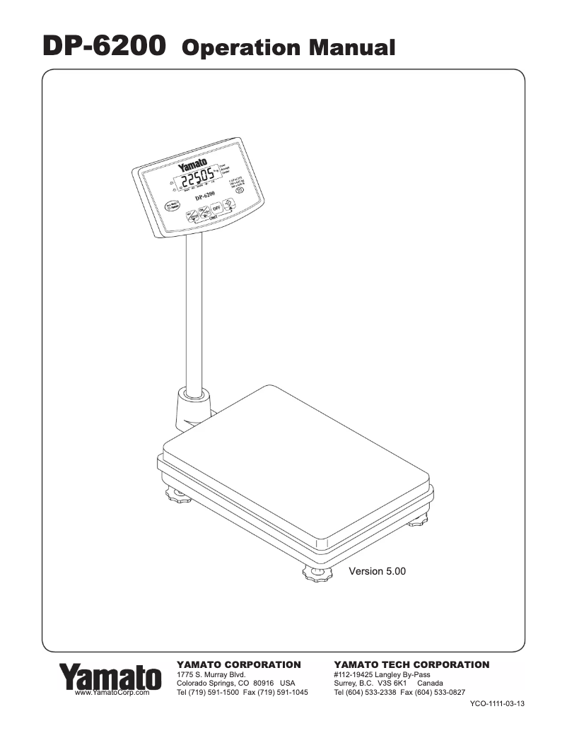 Imagen de la primera página del manual del dispositivo DP-6200