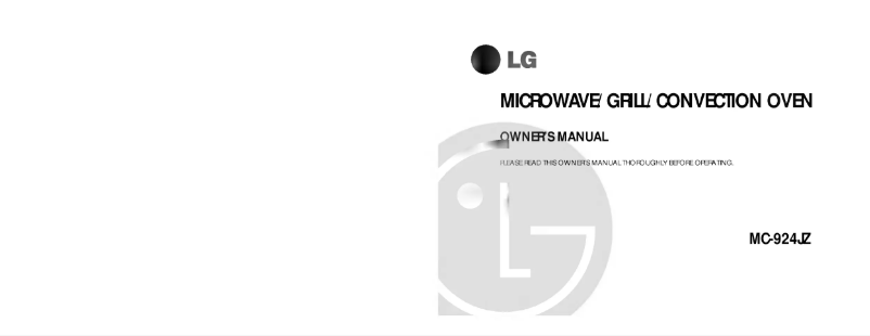 Imagen de la primera página del manual del dispositivo MC-924JZ