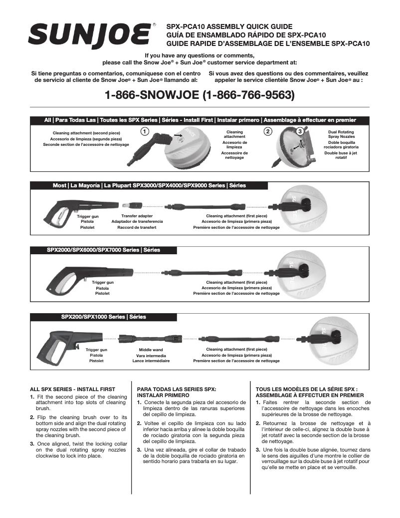 Página nº 1 - Manual de usuario Sun Joe SPX-PCA10-RM