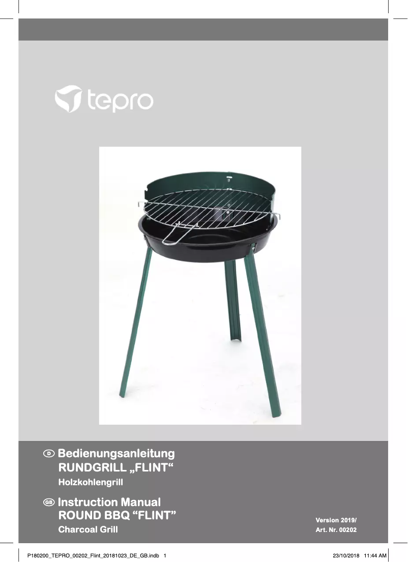 Imagen de la primera página del manual del dispositivo Flint 00202