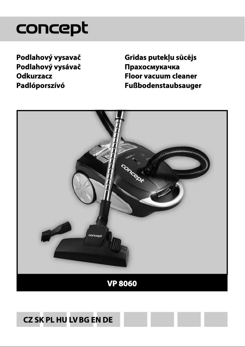 Imagen de la primera página del manual del dispositivo VP-8060