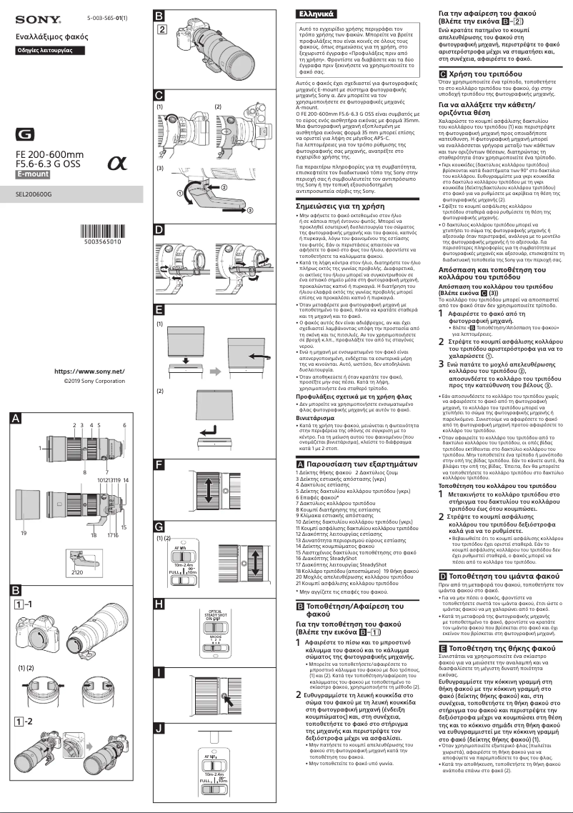 Página 1 del manual Manual de usuario Sony SEL200600G