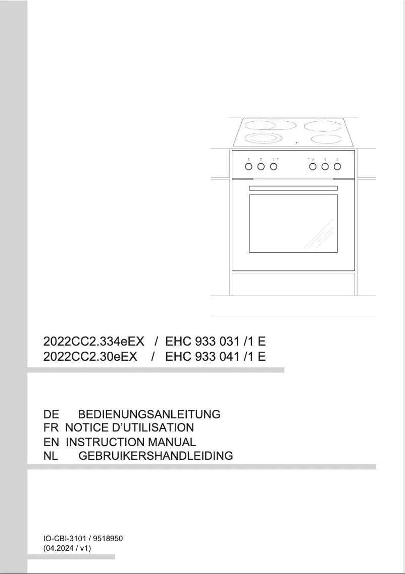 Imagen de la primera página del manual del dispositivo EHC 933 031 E