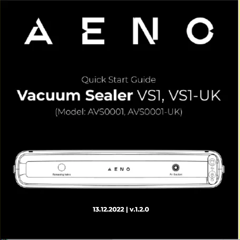 Página nº 1 - Guía de inicio rápido AENO VS1