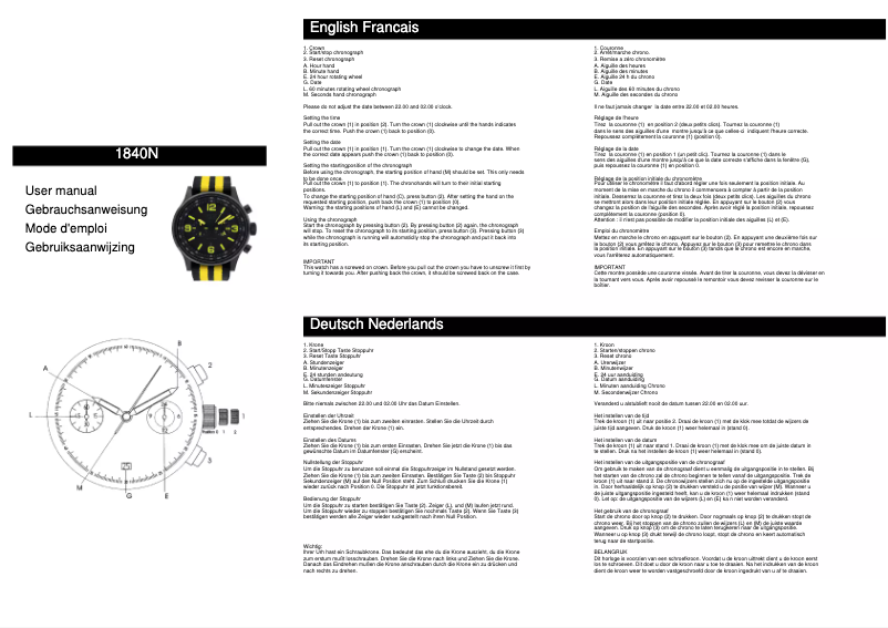 Imagen de la primera página del manual del dispositivo Aviamatic 1840